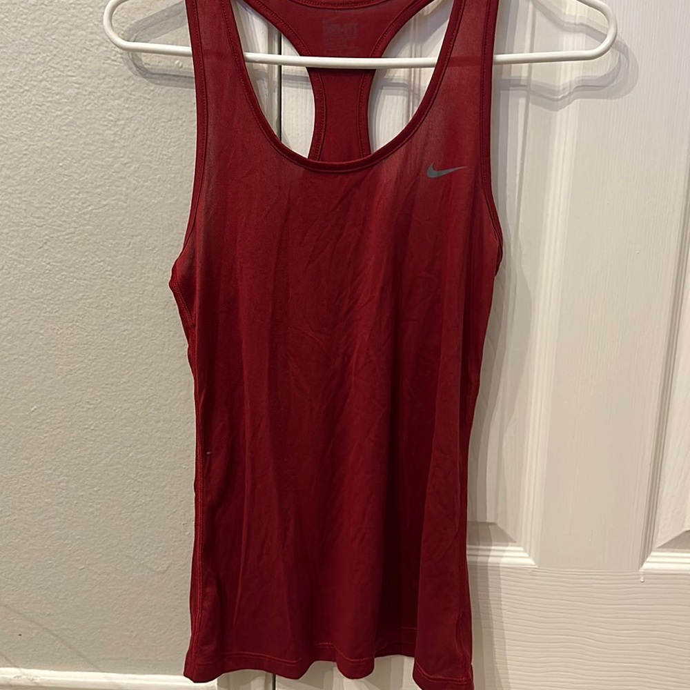 nike maroon tank top, size S, worn twice.